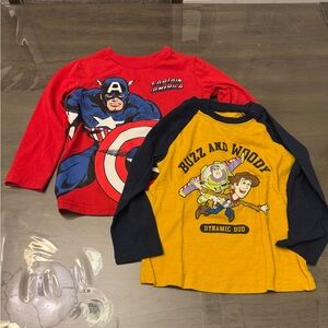 Bundle Captain America, Buzz and Woody shirt for kids